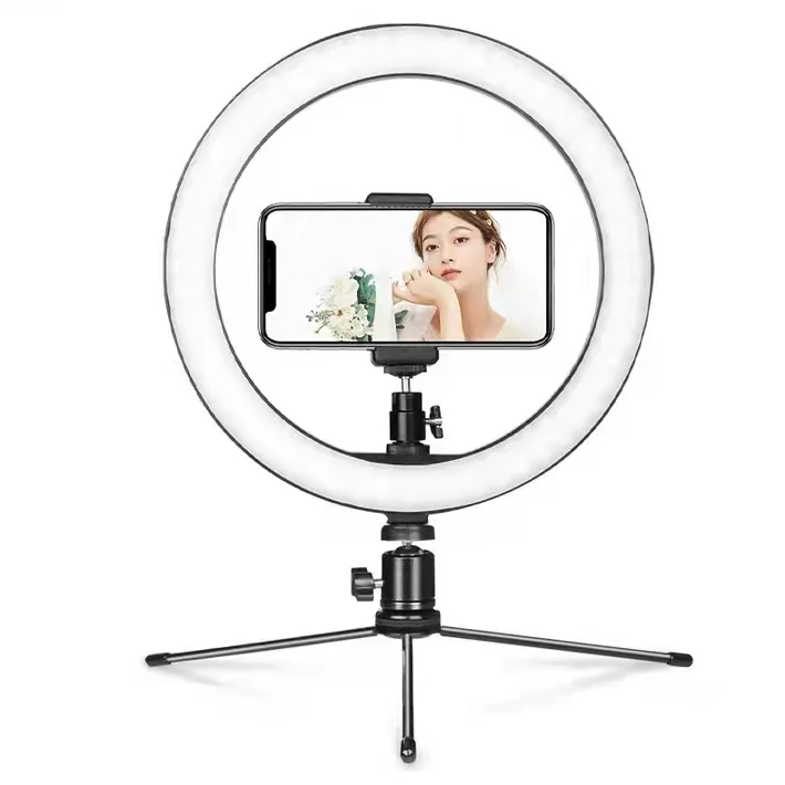 【亮眼视界推荐】桌面直播  10寸环形补光灯+桌面支架