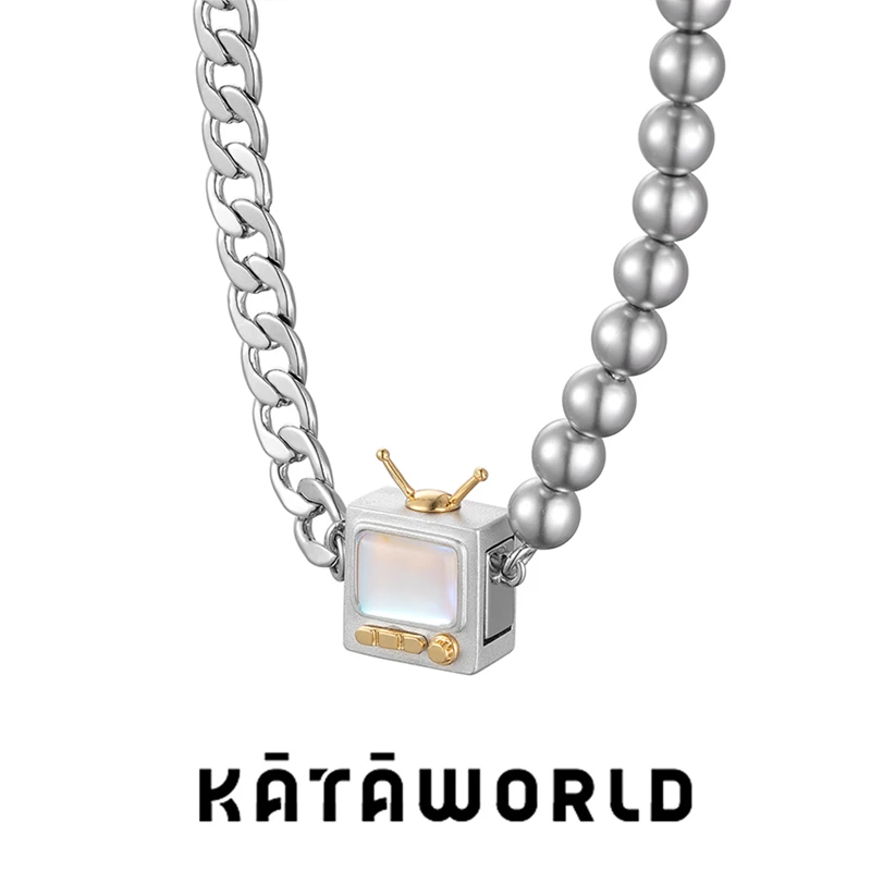 KATAWORLD 铜合金仿珍珠项链 【主理人】复古电视机原创磁吸项链
