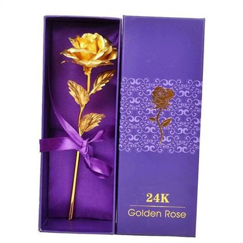 24K 金箔玫瑰花情人节生日礼物送老师同学妈妈闺蜜毕业季公司礼物