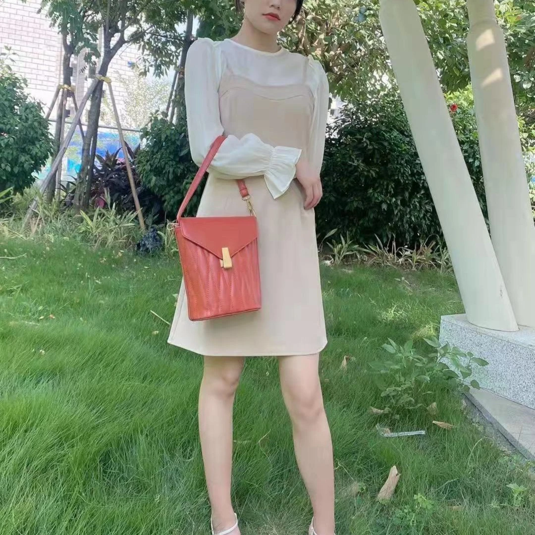 麦寻春季百搭裙类套装羊皮坨NTZQ3027