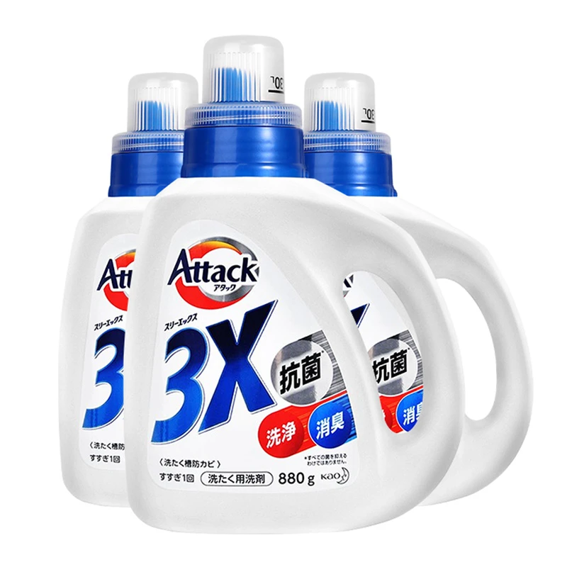 【旦姐专属】日本3x洗衣液酵素去渍除霉持久清香880g1瓶【3瓶】