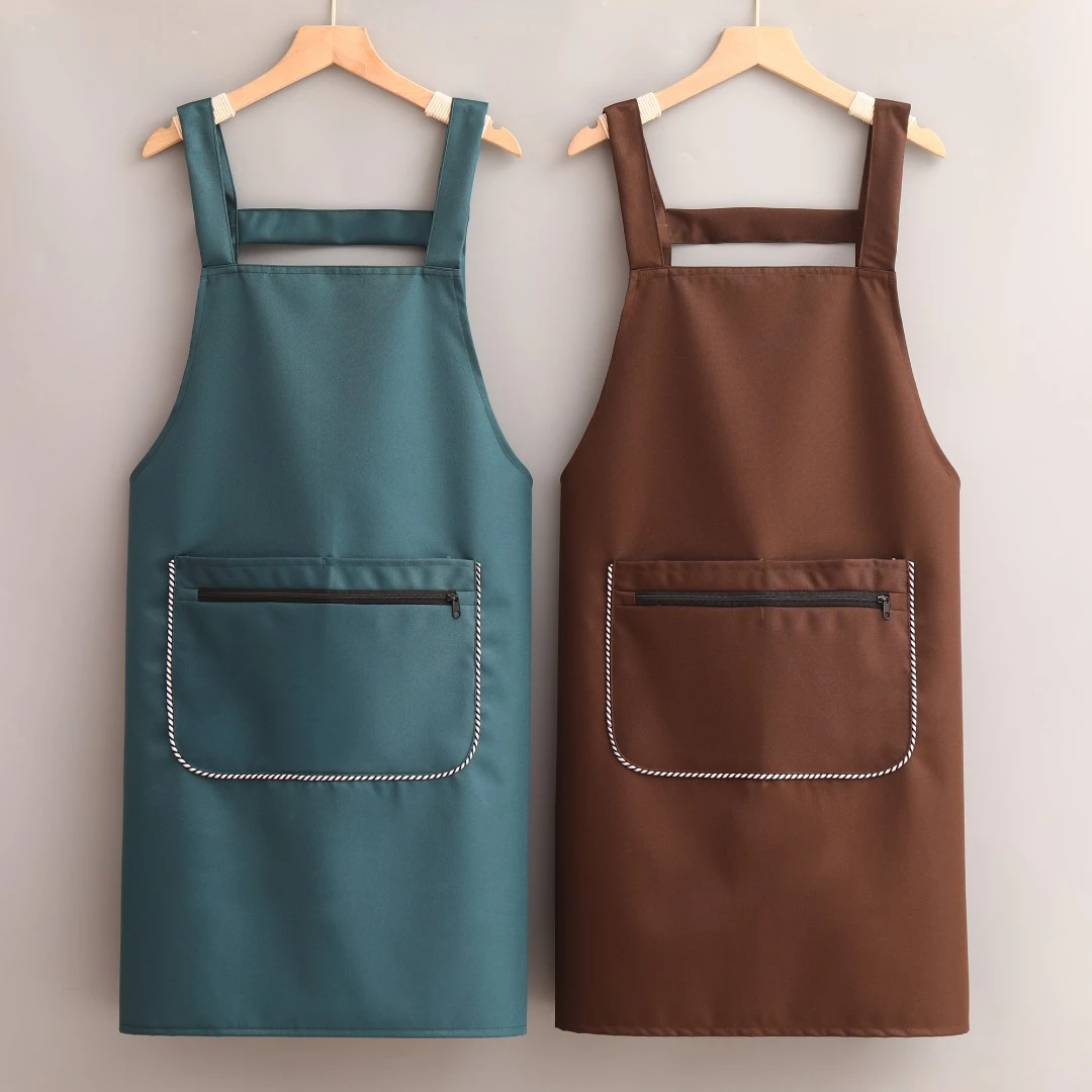 防水防油围裙厨房家用做饭可调节背带女工作服耐磨耐脏可定制LOGO