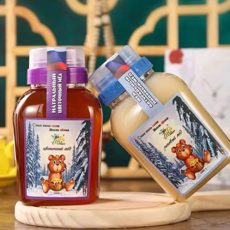 俄罗斯原装进口冬熊牌百花蜜椴树蜜1000克