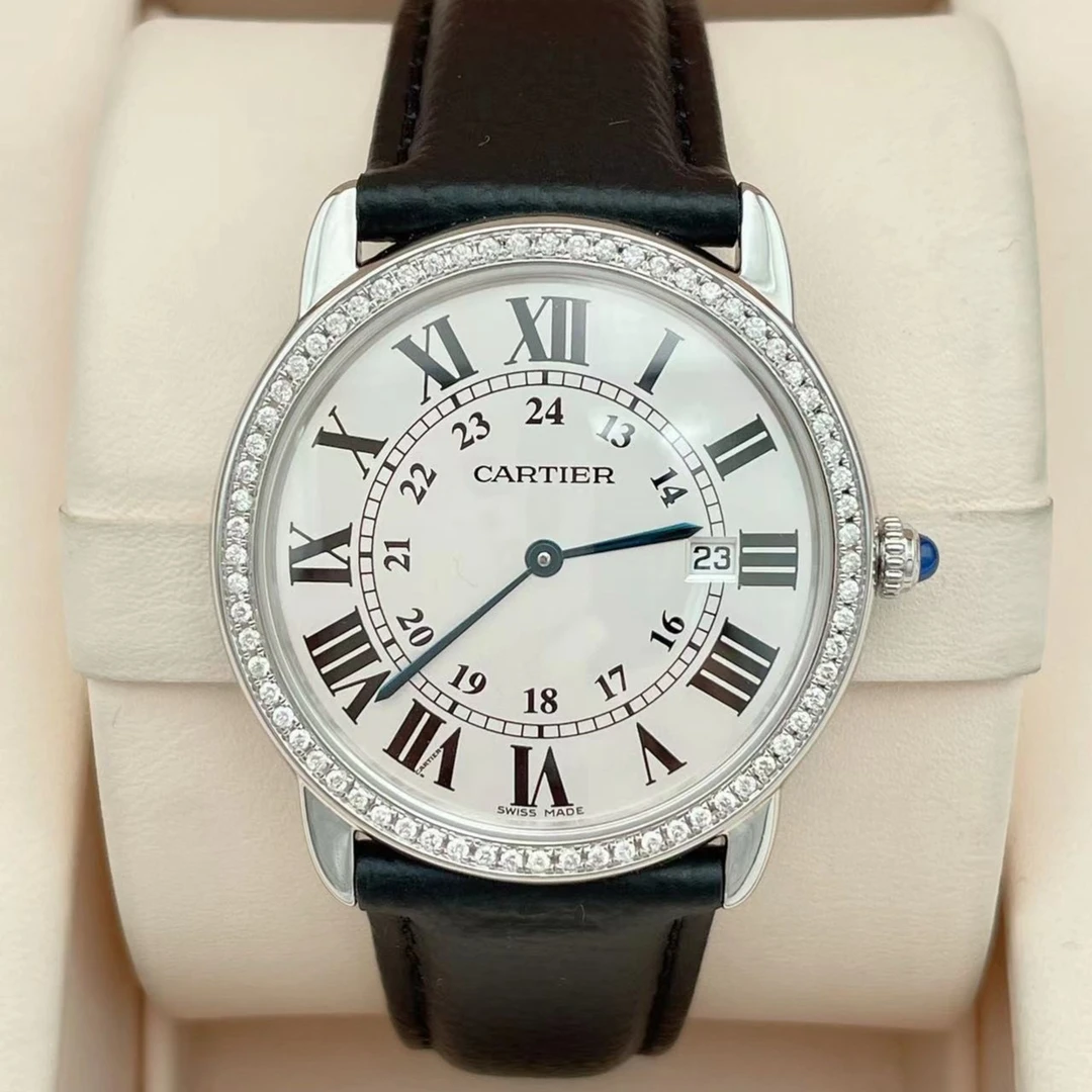 99新 Cartier/卡地亚 卡地亚伦敦后镶钻石英机芯 表径36mm