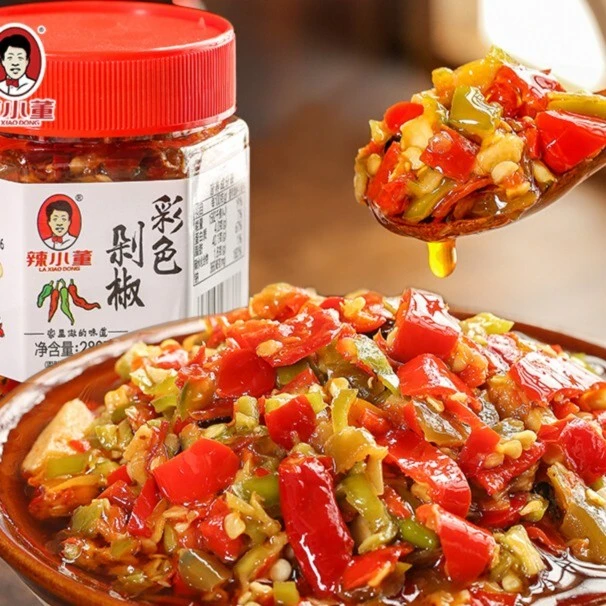 湖南特产彩色剁椒280克/瓶内含油【开盖即食】香辣下饭正宗拌饭劲辣