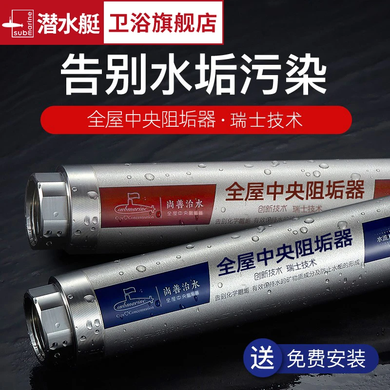 潜水艇全屋中央阻垢器大流量无盐家用自来水阻水垢除碱净水过滤器