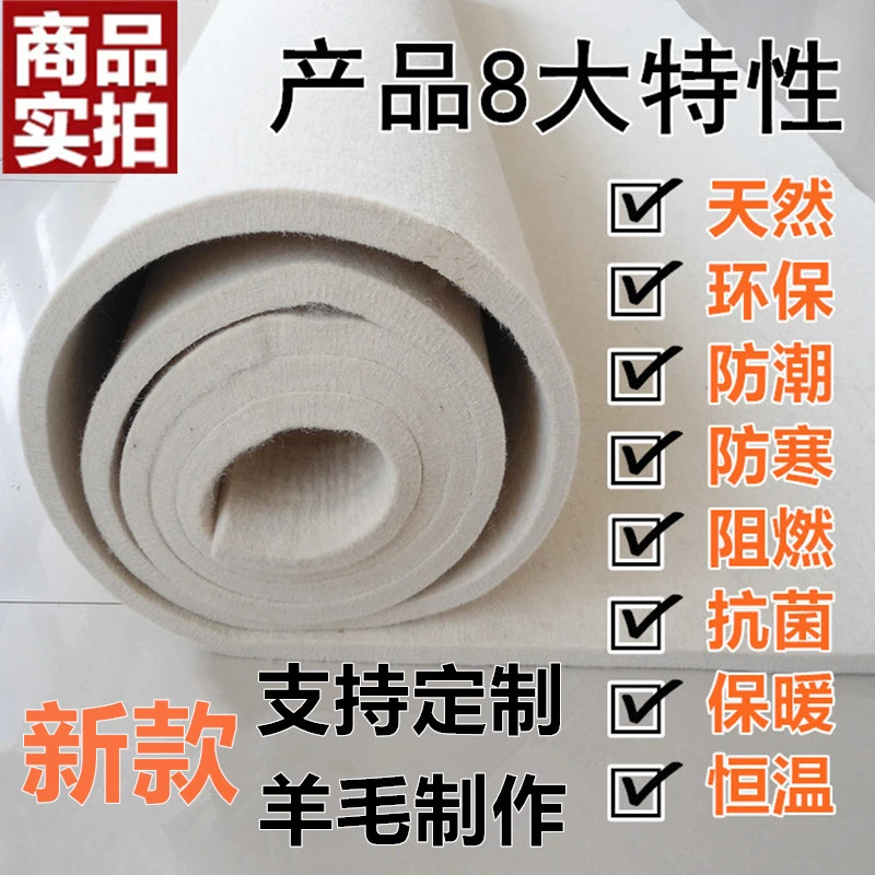 羊毛毡家用毛毡床垫炕垫榻榻米垫环保阻燃恒温防寒防潮双面可折叠