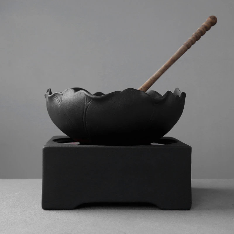 火山石煮茶器 陶瓷功夫电陶炉家用黑茶普洱茶白茶养生温茶碗套装