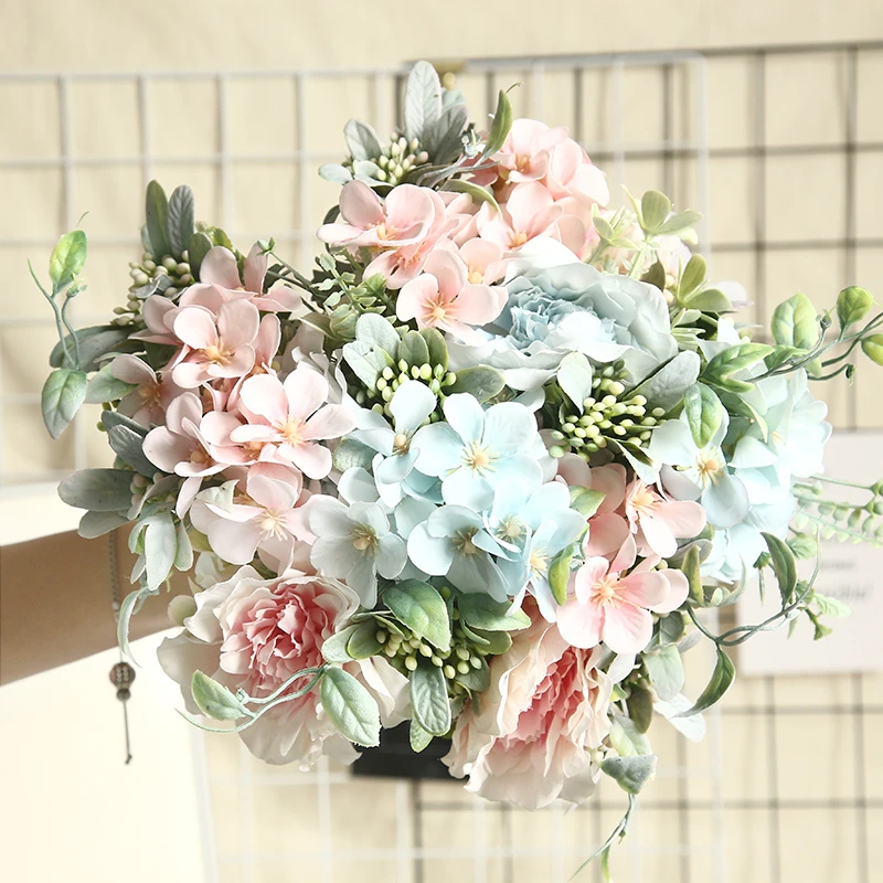 ins北欧仿真花小清新假花干花花束摆设家居客厅装饰塑料花艺摆件