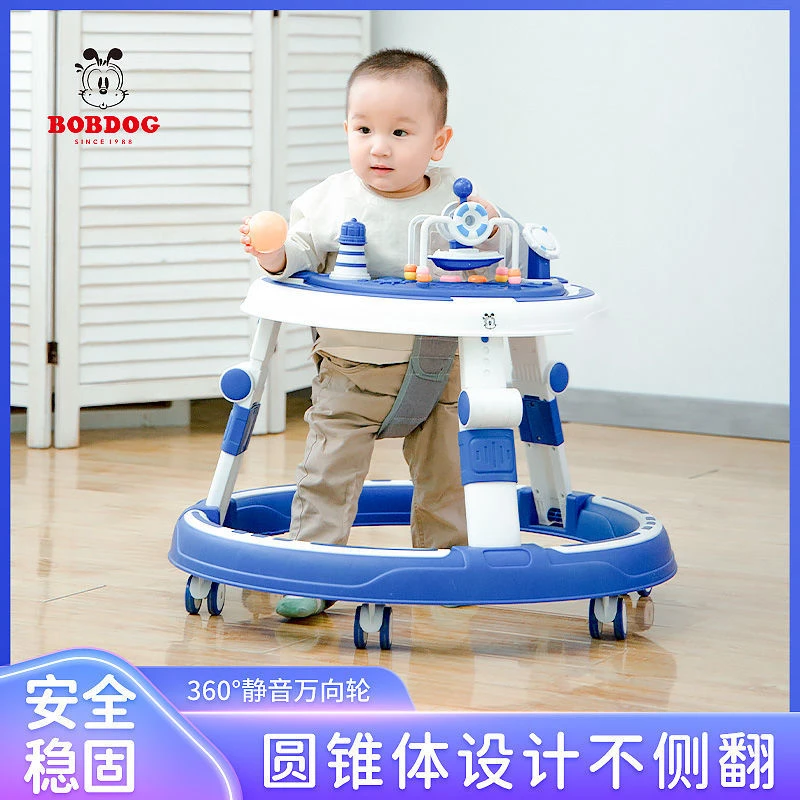 Bobdog/巴布豆学步车0-3岁助步车手推车三合一可折叠多功能带音乐