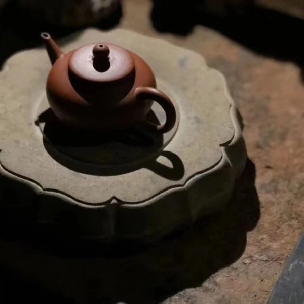 不二│可养吸水干泡台  老味壶垫   手工茶器   苏州老料金砖茶托