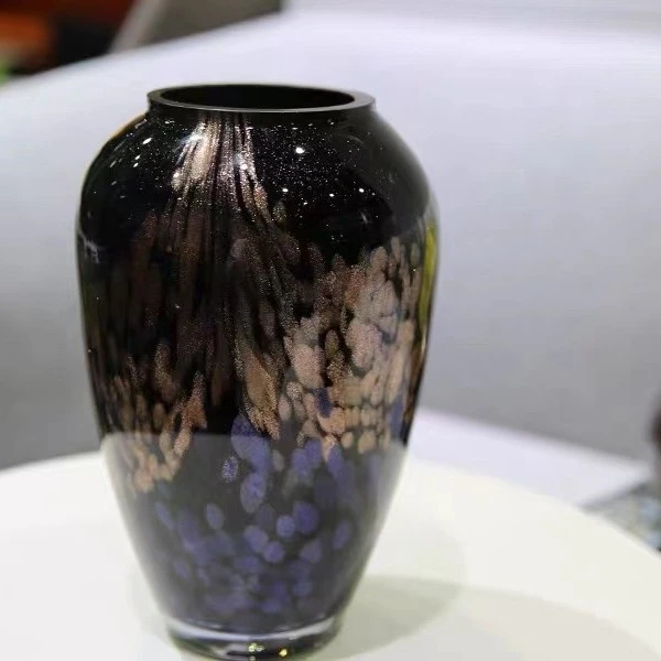 花妍三色彩金珐琅彩琉璃花瓶玻璃古典