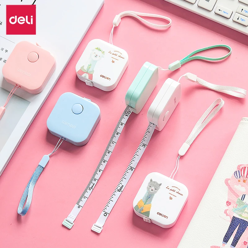 得力79650皮尺卷尺可爱软尺随身量三围迷你皮卷尺测量衣服腰围小