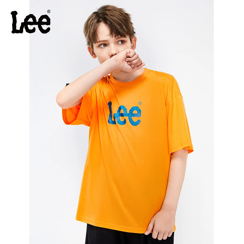Lee龙年男童纯棉短袖t恤中大童新款大牌卡通上衣百搭情侣体恤