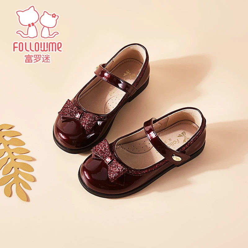 富罗迷公主鞋女童皮鞋新款春秋软底单鞋FLM049