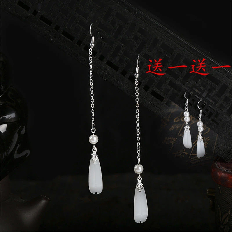 铜合金树脂耳饰 复古超仙古风耳坠气质简约耳饰品百搭仙气民族风