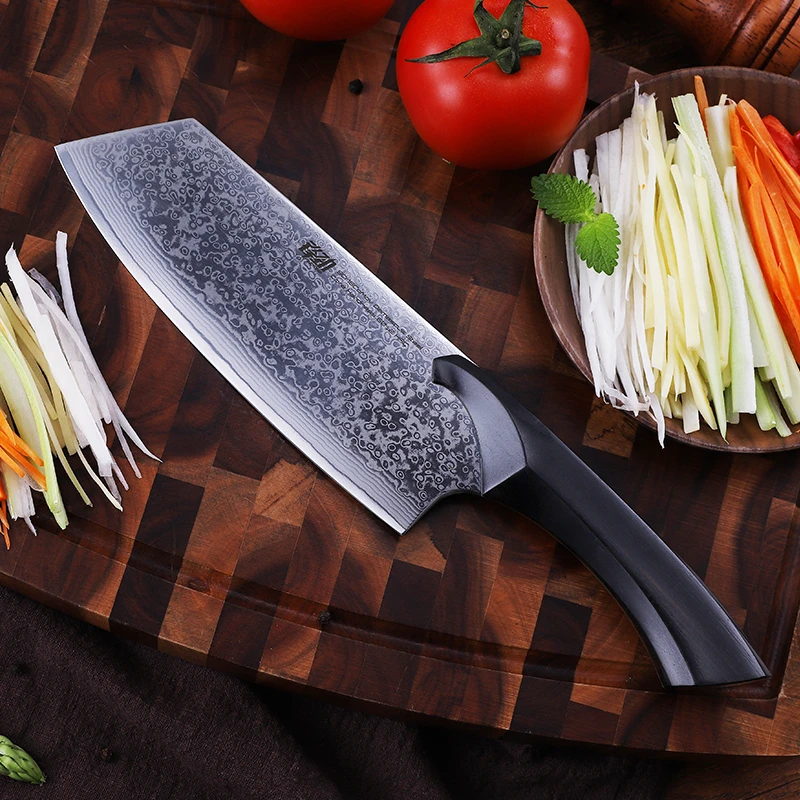 FINDKING/锋劲9Cr18Mov大马士革7.5寸小菜刀豹形态仿生手柄切菜刀