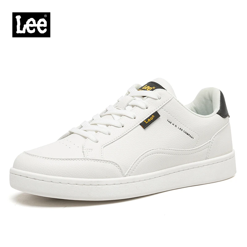 Lee男鞋2022新款韩版小白鞋男士情侣鞋子白色系带板鞋L222UB009