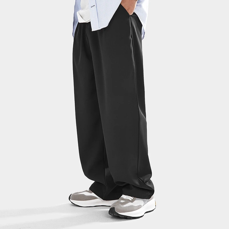 cityboy夏季凉感潮牌西裤男潮流宽松垂感直筒休闲阔腿裤薄款长裤