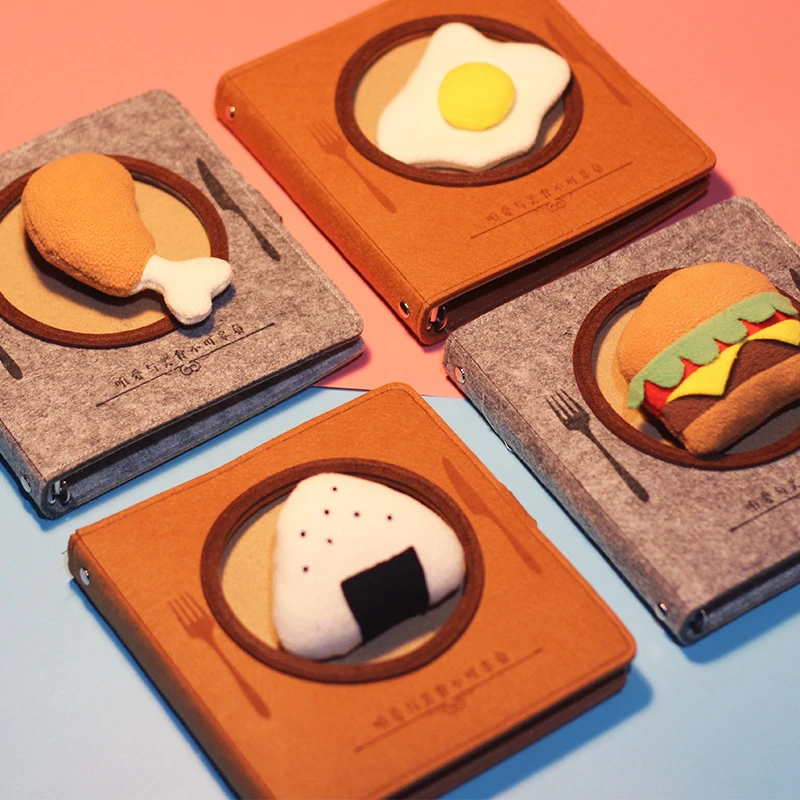 网红美食吃货笔记本本子个性可爱日记本活页手帐本学生文具礼物
