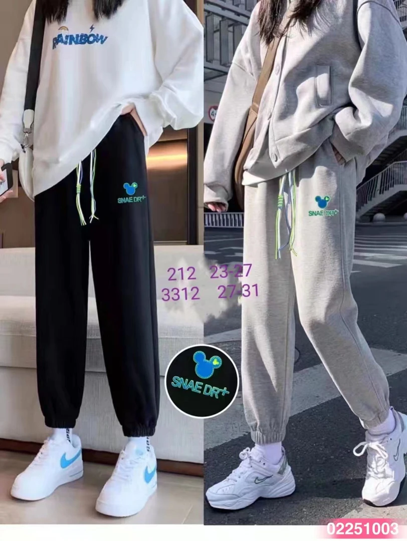 2022年休闲运动裤女童九分裤中大童