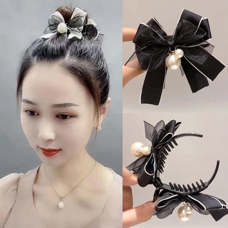 【素素】丸子头蝴蝶结抓夹