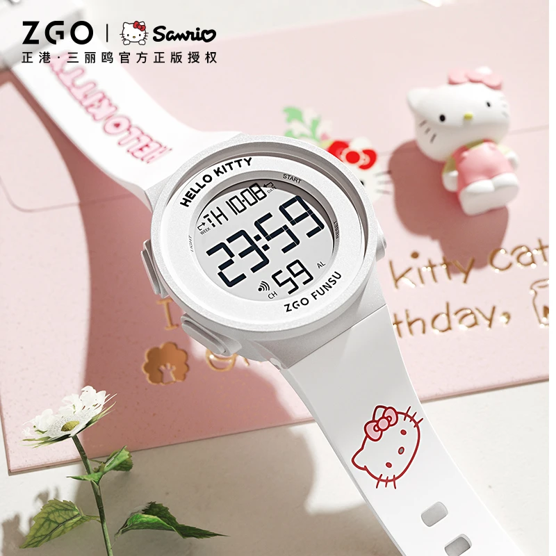 正港三丽鸥手表hellokitty手表中小学生女款手表初高中儿童电子表