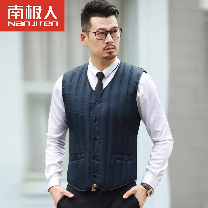 羽绒马甲男士保暖秋冬内穿背心坎肩青中老年轻人羽绒服内胆
