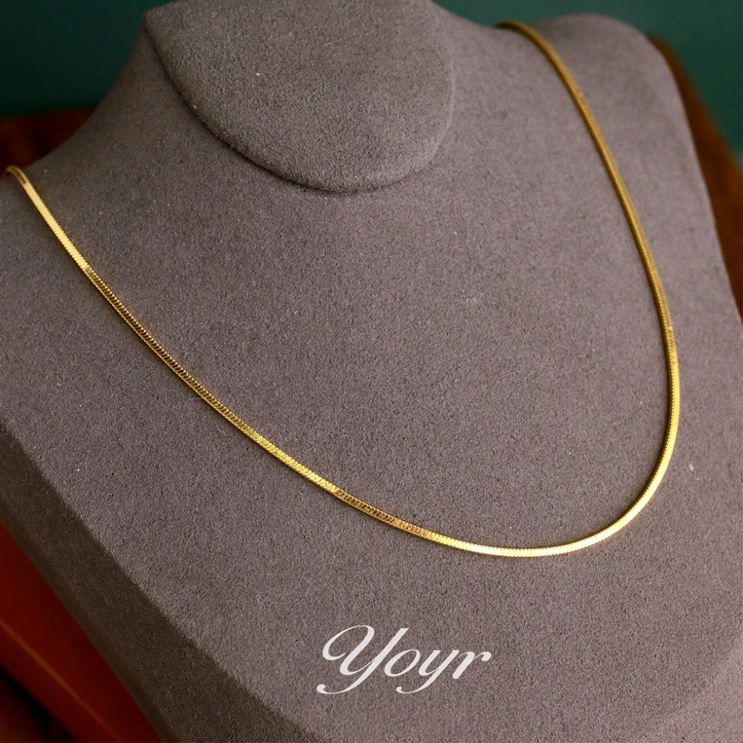 YOYR 坠链均925银 【妞姐专属】质感蛇骨链轻可调节气质锁骨链时尚