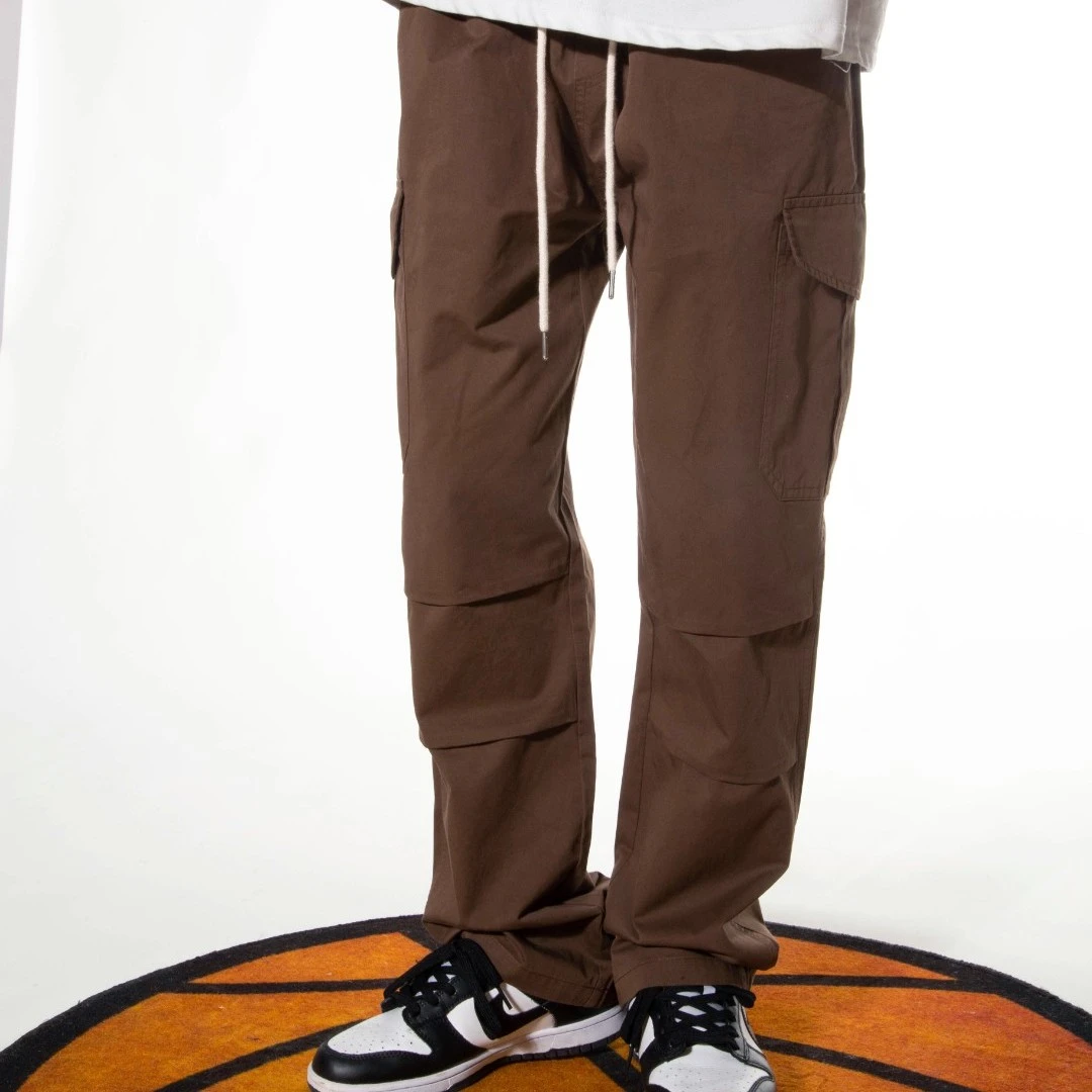 LOAD 美式高街工装裤子男宽筒复古棕色休闲直筒裤ins潮牌百搭长裤
