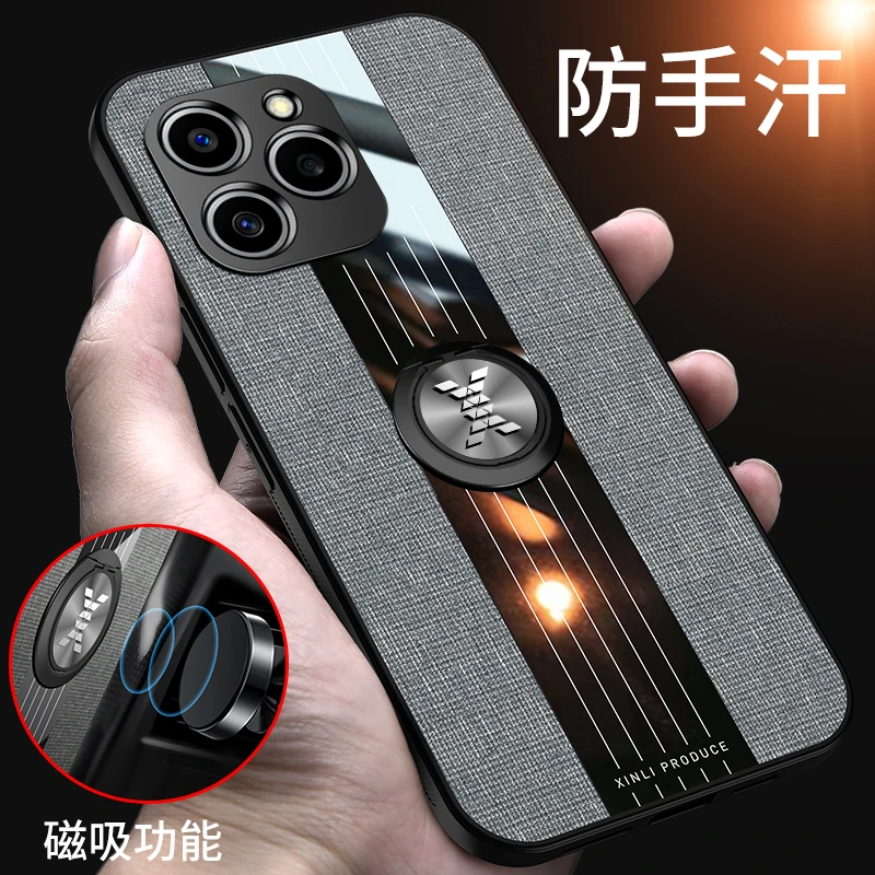 荣耀60se手机壳GIA一AN00保护套布纹磨砂外壳honor60SE硅胶软防摔