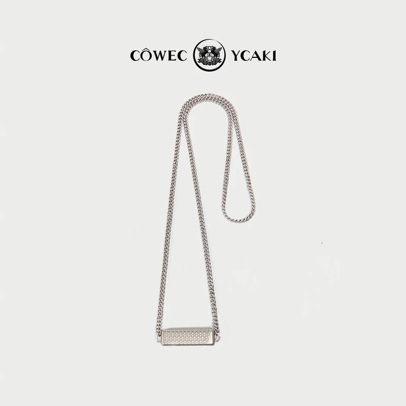 【官方正品】CowecYcaki新款时尚百搭斜挎手机链银色男女z