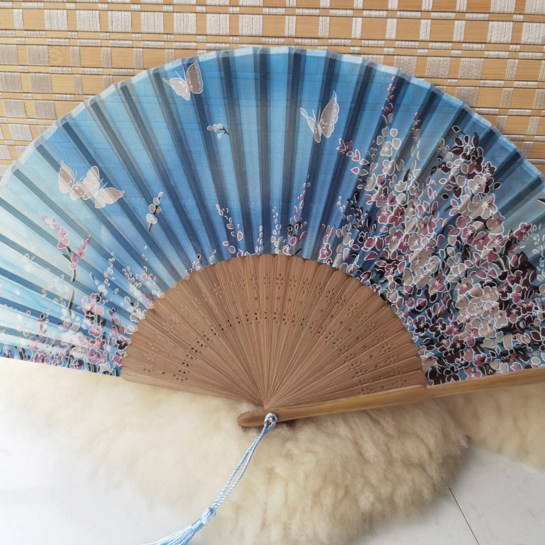 【手工折扇】桑蚕丝工艺品夏季扇子
