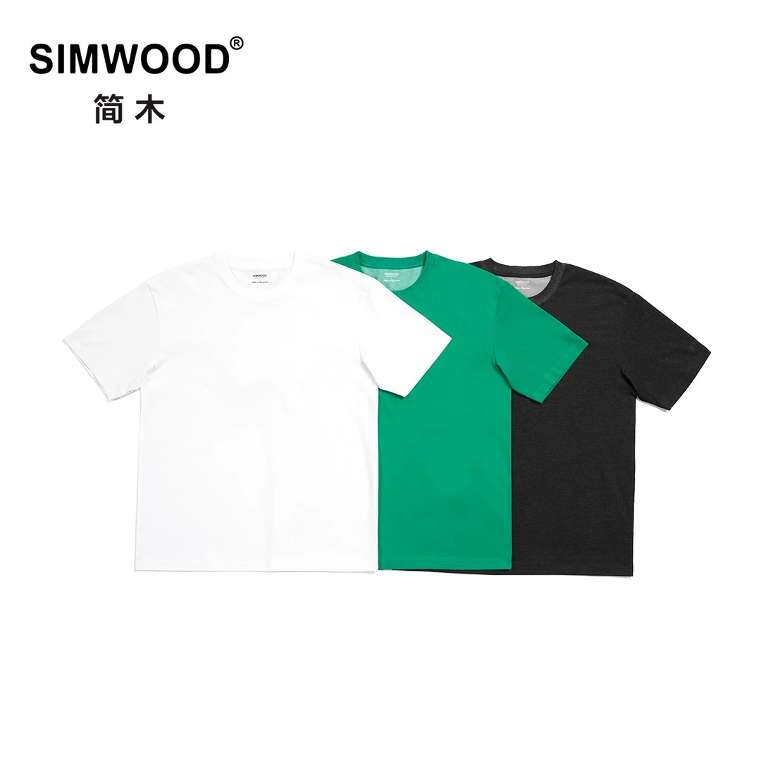 SIMWOOD/简木【标准宽松】200g速干凉感棉COOLMAX短袖T恤SL210587