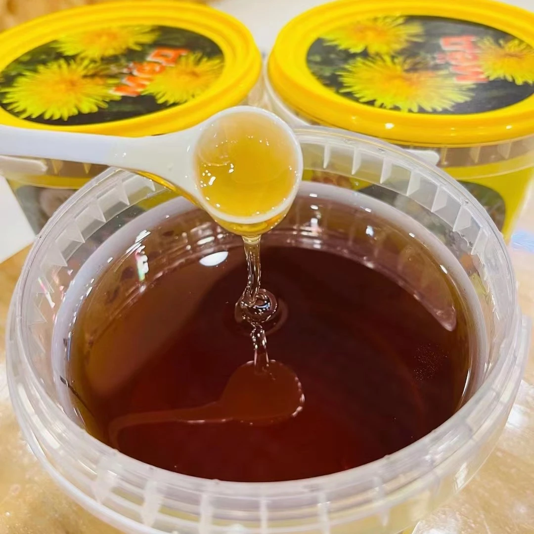 俄罗斯进口蜂择源蜂蜜正宗蜜大瓶手拎桶天然结晶/桶1250克