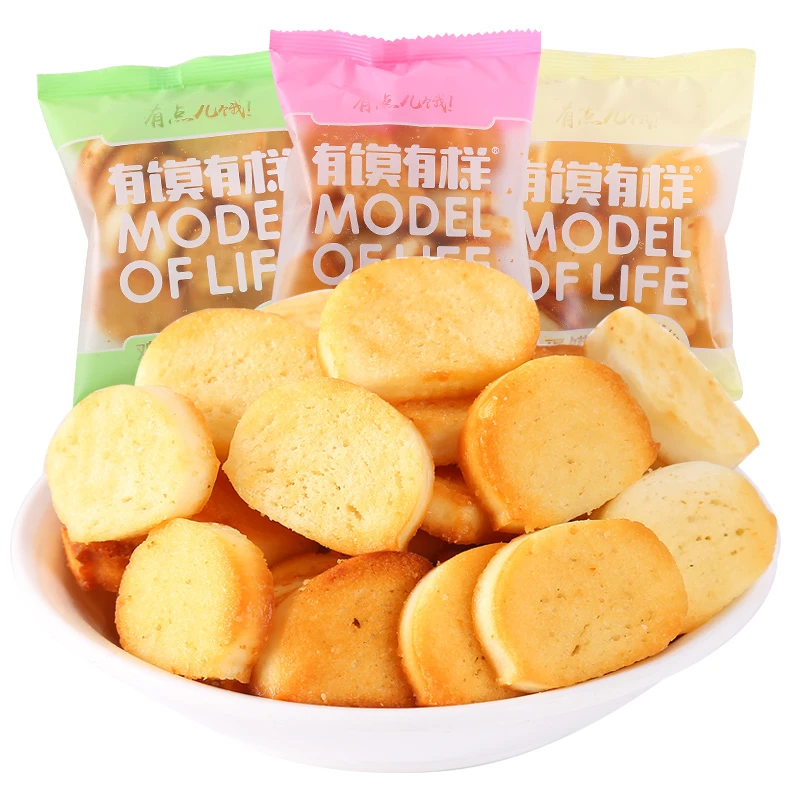 有馍有样鸡蛋馍丁260g/箱13小包原味孜然味牛肉味网红休闲小零食