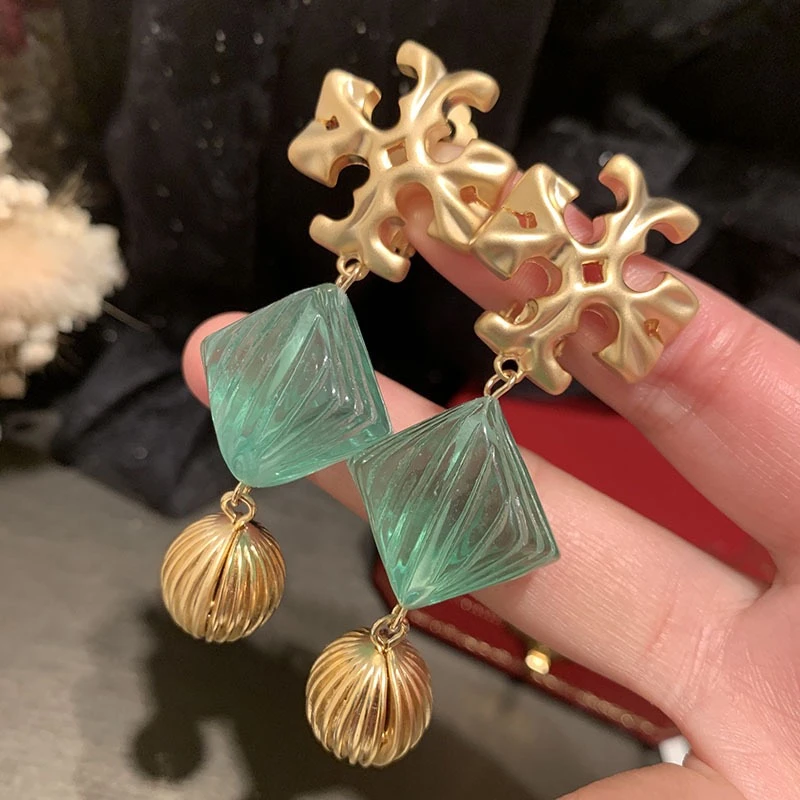 铜合金耳饰 个性夸张显瘦气质仙女法式金属风耳环复古时尚小众