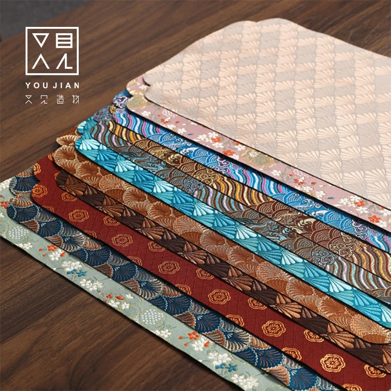 美学好物中式锦缎主人垫茶席手工织造复古文艺布艺桌布餐席隔热垫