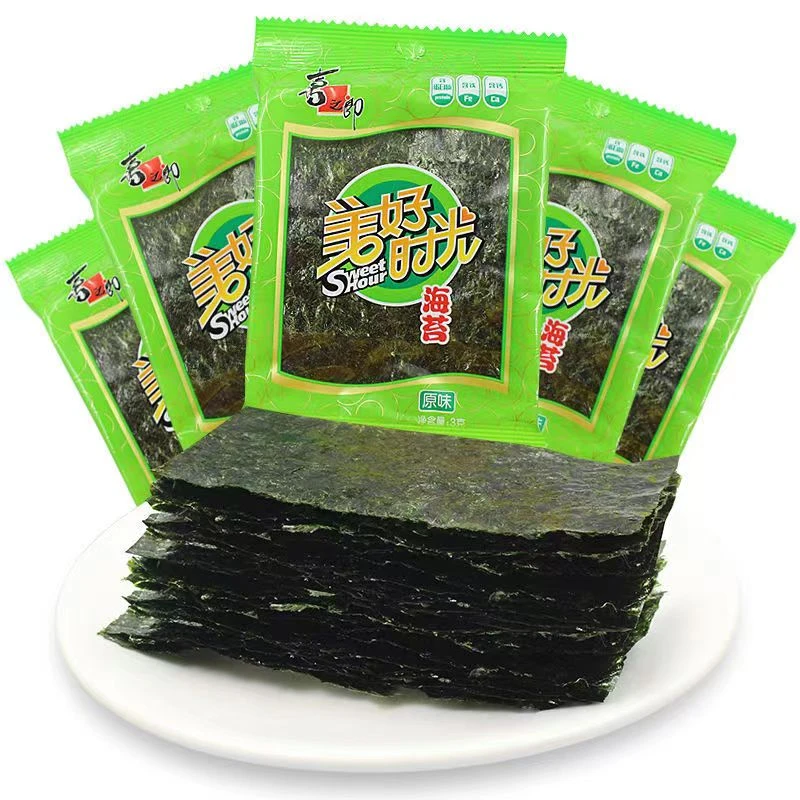 喜之郎美好时光海苔3g*5袋即食紫菜寿司海苔拌饭海苔营养零食批发