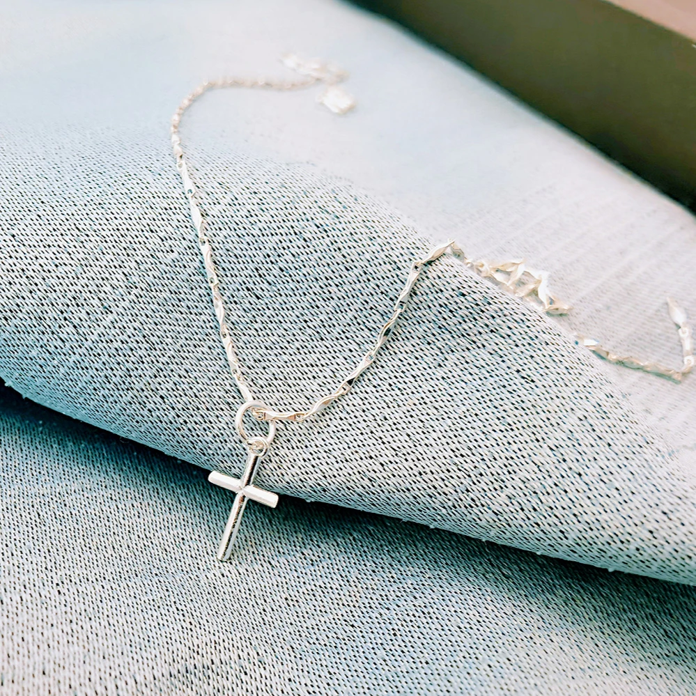 坠链均足银 纯银项链女999足银简约气质小巧新款含吊坠锁骨链子