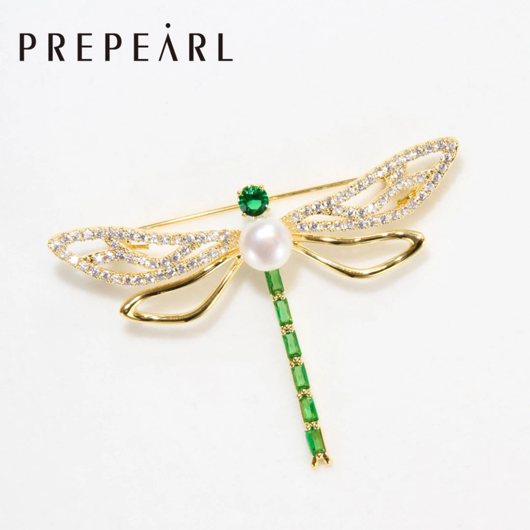 PREPEARL/沛芮蜻蜓珍珠胸针