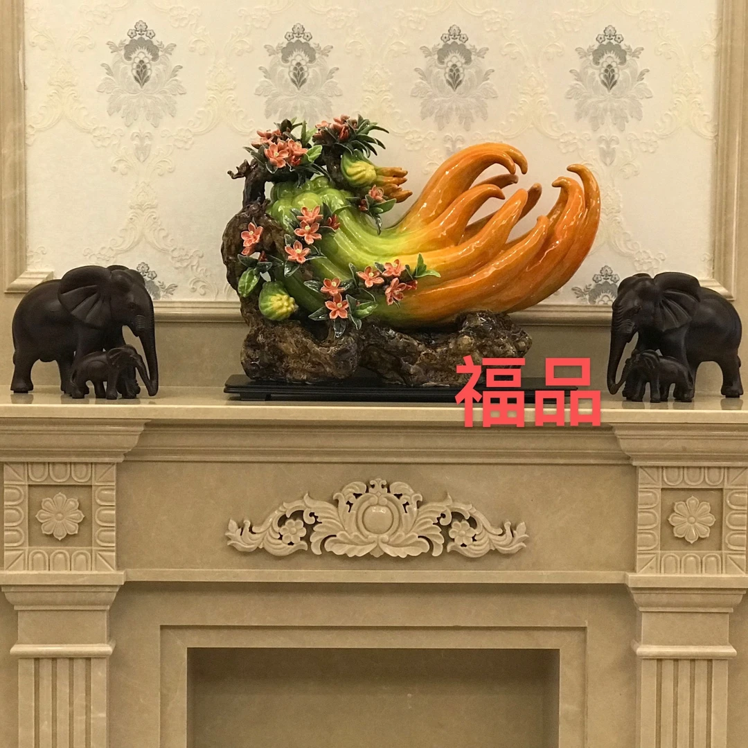 得心应手-招财纳福佛手-家居摆设，会所精美摆件长68高48厘米