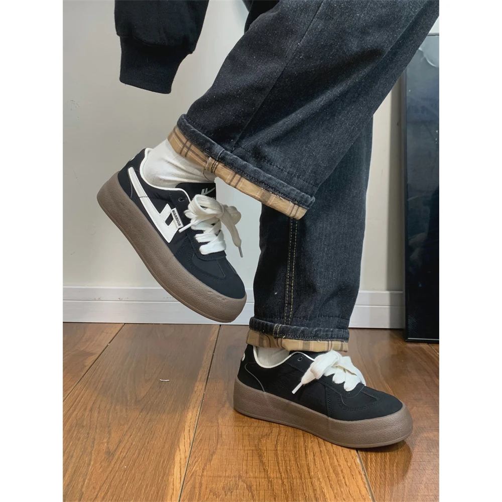 回力黑色德训鞋女2025爆款新款复古爆款板鞋轻便舒适百搭帆布鞋女