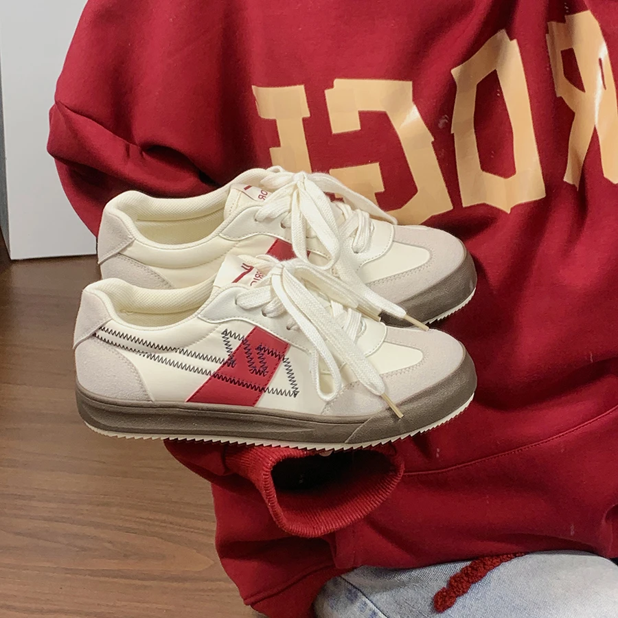 回力灰红帆布鞋女款2025春夏新款低帮休闲小白鞋运动百搭韩版板鞋