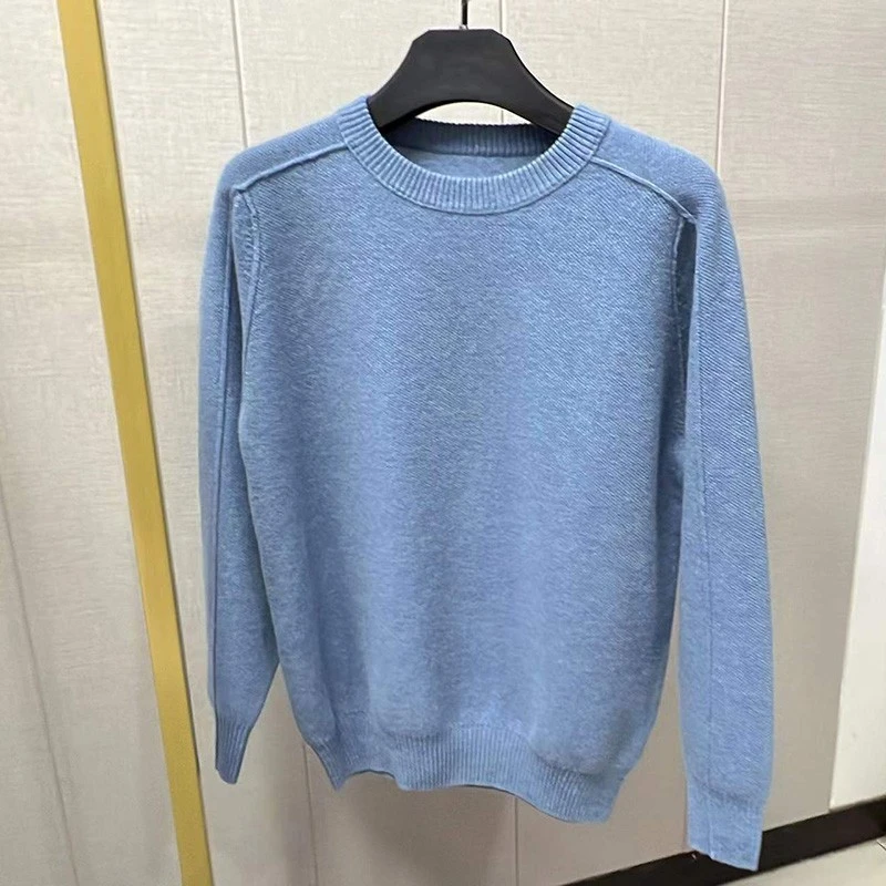 男士圆领加厚款帽子纯羊绒衫