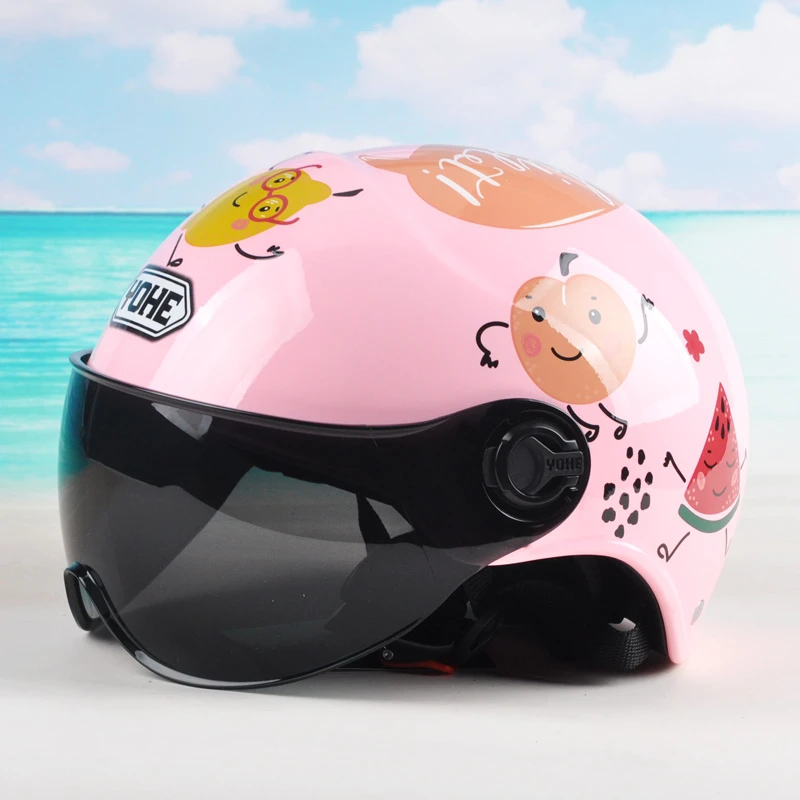 永恒头盔男女儿童半盔夏季青少年夏盔电动车助力车帽安全轻便透气