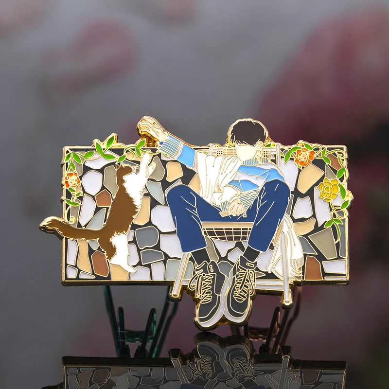 易烊千玺周边金属徽章胸针同款包包配饰TFBOYS礼物女钥匙扣玫瑰