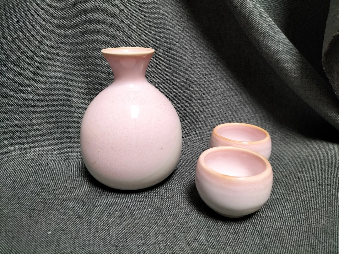 樱花粉酒具1壶两杯01/005