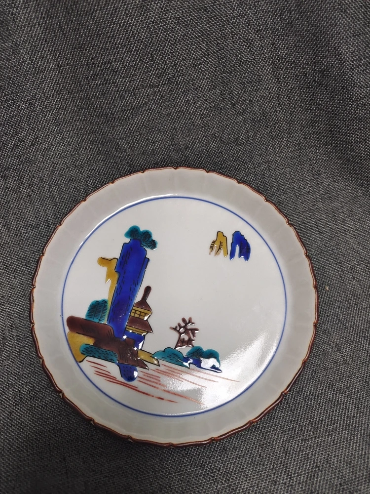 九谷晓堂内绘盘01/10手工