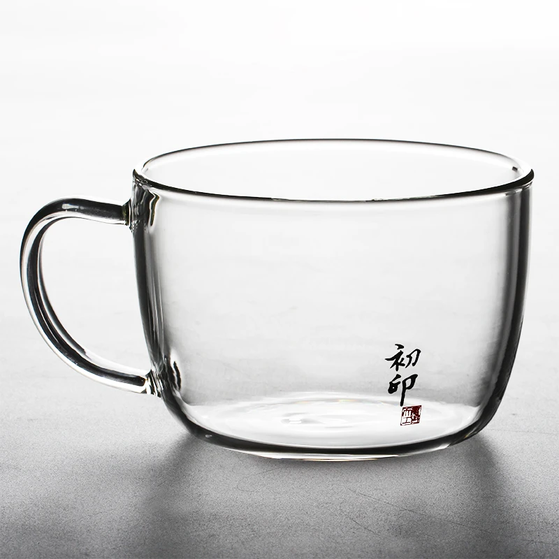 耐热玻璃早餐杯子燕麦杯带盖麦片杯牛奶杯微波炉专用杯子透明
